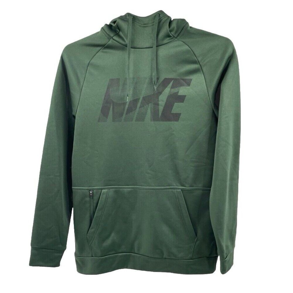 Nike Therma Green Fleece Training Pullover Hoodie SZ S Dri-Fit Hoodie Athleisure